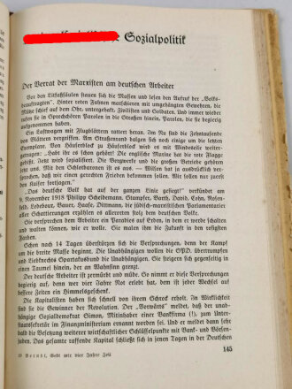 "Gebt mir 4 Jahre Zeit" Dokumente zum ersten Vierjahresplan des Führers, datiert 1937, 253 Seiten, DIN A5