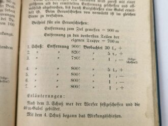 H. Dv. 104 "Die Ausbildung am S. Gr. W. 34 (8cm)" datiert 1939, 103 Seiten, DIN A6