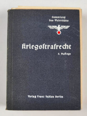 "Kriegsstrafrecht" Sammlung der Wehrrechts,...