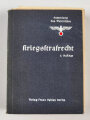 "Kriegsstrafrecht" Sammlung der Wehrrechts, datiert 1942, 419 Seiten, DIN A6, Einband lose