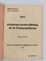 Merkblatt geh.11a/2 Geheim! "Erfahrungen aus dem Ostfeldzug für die Versorgungsführung" datiert 1943