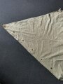 U.S. Army, 1944 dated tent, shelter half. Khaki, well used, repaired