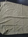 U.S. Army, 1944 dated tent, shelter half. Khaki, well used, repaired