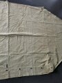 U.S. Army, 1944 dated tent, shelter half. Khaki, well used, repaired