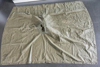 U.S. Army, 1968 dated Poncho, coated Nylon twill. Used, soft