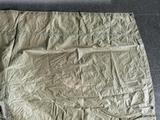 U.S. Army, 1968 dated Poncho, coated Nylon twill. Used, soft