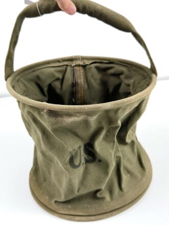 U.S. Army, 1945 dated water bucket, folding. O.D. very...