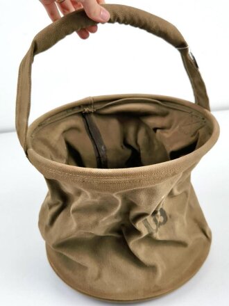 U.S. Army, 1944 dated water bucket, folding. Khaki. very good condition , some storage wear