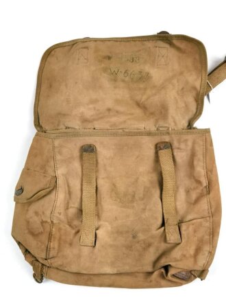 U.S. Army, 1942 dated mussette bag, used