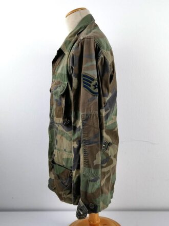 U.S. Airforce 1980´s woodland jacket, size small regular. Used, insignia original sewn