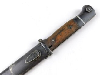 Seitengewehr M84/98 für K98 der Wehrmacht. Nummerngleiches Stück von  E.u.F.Hörster 1937