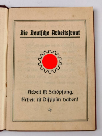 "Deutsche Arbeitsfront" Mitgliedsbuch  einer...
