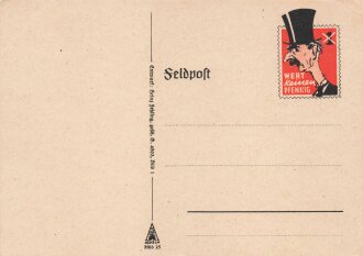 Feldpost Spottkarte " Wert keinen Pfennig" Chamberlain. Ungelaufen