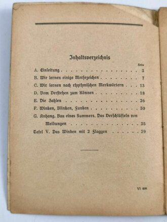 "Wir lernen Morsen" 39 Seiten, DIN A6, stark gebraucht