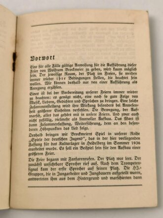 "Ewiges Volk" Herausgegeben vom Kulturamt der Reichsjugendfühung der NSDAP, Heft 3, 24 Seiten, DIN A6, stark gebraucht