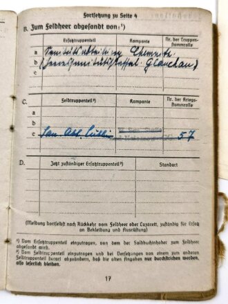 Heeressanitätsstaffel Cholm, Soldbuch und diverse Papiere eines Angehörigen.