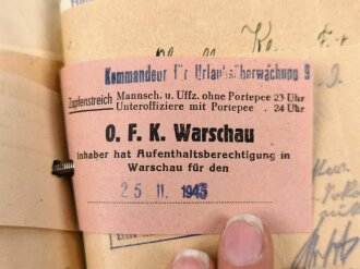 Umfangreicher Papiernachlass eines Angehörigen der Landespolizei, später Militäranwärter, dann als Oberzahlmeister an der Ostfront