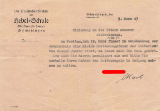 Papiere eines Angehörigen Deutsches Jungvolk Jungstamm Oftersheim, später Offiziersbewerber bei der Wehrmacht, verstorben durch verwundung im Reserve Lazarett Tübingen am 9.Juni 1945