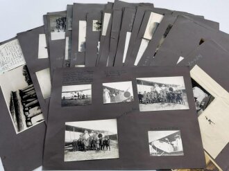 1.Weltkrieg, 278 Fotos aug grossformatigen Blättern 35 x 50cm eines Angehörigen der Fliegertruppe in Russland 1916 , Türkei, Metz 1917, Champagne 1917, Sedan . Grenzschutz Flieger Abteilung 429 in 1919