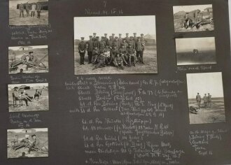 1.Weltkrieg, 278 Fotos aug grossformatigen Blättern 35 x 50cm eines Angehörigen der Fliegertruppe in Russland 1916 , Türkei, Metz 1917, Champagne 1917, Sedan . Grenzschutz Flieger Abteilung 429 in 1919