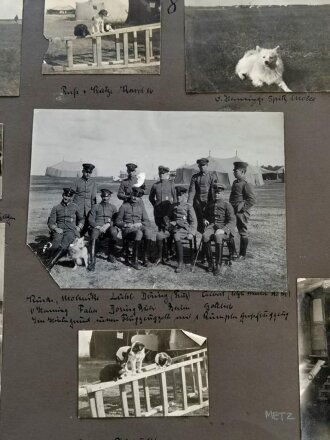 1.Weltkrieg, 278 Fotos aug grossformatigen Blättern 35 x 50cm eines Angehörigen der Fliegertruppe in Russland 1916 , Türkei, Metz 1917, Champagne 1917, Sedan . Grenzschutz Flieger Abteilung 429 in 1919