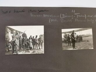 1.Weltkrieg, 278 Fotos aug grossformatigen Blättern 35 x 50cm eines Angehörigen der Fliegertruppe in Russland 1916 , Türkei, Metz 1917, Champagne 1917, Sedan . Grenzschutz Flieger Abteilung 429 in 1919