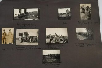 1.Weltkrieg, 278 Fotos aug grossformatigen Blättern 35 x 50cm eines Angehörigen der Fliegertruppe in Russland 1916 , Türkei, Metz 1917, Champagne 1917, Sedan . Grenzschutz Flieger Abteilung 429 in 1919