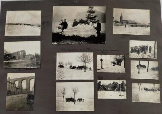 1.Weltkrieg, 278 Fotos aug grossformatigen Blättern 35 x 50cm eines Angehörigen der Fliegertruppe in Russland 1916 , Türkei, Metz 1917, Champagne 1917, Sedan . Grenzschutz Flieger Abteilung 429 in 1919