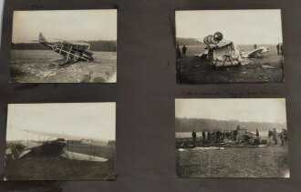 1.Weltkrieg, 278 Fotos aug grossformatigen Blättern 35 x 50cm eines Angehörigen der Fliegertruppe in Russland 1916 , Türkei, Metz 1917, Champagne 1917, Sedan . Grenzschutz Flieger Abteilung 429 in 1919