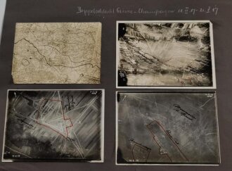 1.Weltkrieg, 278 Fotos aug grossformatigen Blättern 35 x 50cm eines Angehörigen der Fliegertruppe in Russland 1916 , Türkei, Metz 1917, Champagne 1917, Sedan . Grenzschutz Flieger Abteilung 429 in 1919