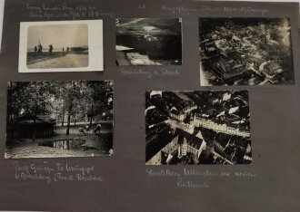 1.Weltkrieg, 278 Fotos aug grossformatigen Blättern 35 x 50cm eines Angehörigen der Fliegertruppe in Russland 1916 , Türkei, Metz 1917, Champagne 1917, Sedan . Grenzschutz Flieger Abteilung 429 in 1919