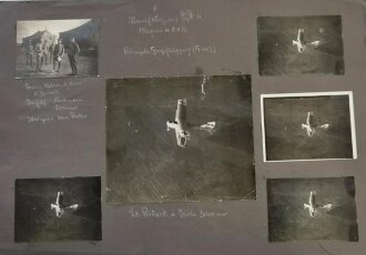 1.Weltkrieg, 278 Fotos aug grossformatigen Blättern 35 x 50cm eines Angehörigen der Fliegertruppe in Russland 1916 , Türkei, Metz 1917, Champagne 1917, Sedan . Grenzschutz Flieger Abteilung 429 in 1919