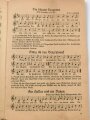 "Heute wollen wir ein Liedlein singen - Lieder für Bunker und Lager" datiert 1939, 40 Seiten, gebraucht, unter DIN A5