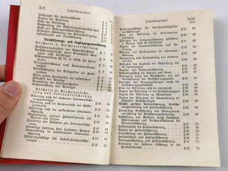 "Gesetz über die Altersversorgung für das Deutsche Handwerk nebst Durchführungsverordnung" datiert 1939, 121 Seiten, gebraucht, DIN A6