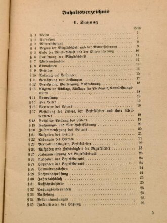 Deutsche Reichsbahn "Satzung der Reichsbahnbeamten-Krankenversorgung" mit Merblatt, Mitgliedskarte und Satzungsmäßiges Bekanntmachungsblatt, datiert 1942, gebraucht