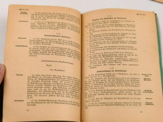 Deutsche Reichsbahn "Satzung der Reichsbahnbeamten-Krankenversorgung" mit Merblatt, Mitgliedskarte und Satzungsmäßiges Bekanntmachungsblatt, datiert 1942, gebraucht