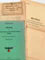 Deutsche Reichsbahn "Satzung der Reichsbahnbeamten-Krankenversorgung" mit Merblatt, Mitgliedskarte und Satzungsmäßiges Bekanntmachungsblatt, datiert 1942, gebraucht