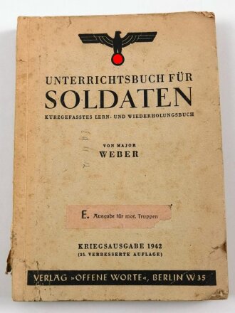 "Unterrichtsbuch für Soldaten" E. Ausgabe...