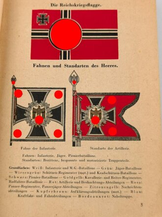 "Unterrichtsbuch für Soldaten" E. Ausgabe für mot. Truppen, Kriegsausgang 1942, 369 Seiten, Titelseite geklebt