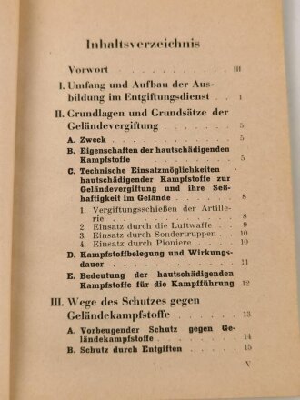 "Der Gasabwehrdienst der Truppe", Band 1, datiert 1940, 120 Seiten, DIN A5