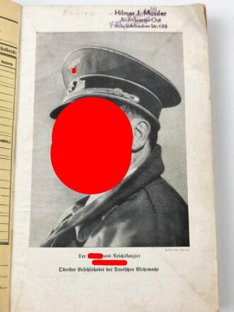 "Der Dienstunterricht im Heere, Ausgabe für den Nachrichtensoldaten" Jahrgang 1938/39, 381 Seiten, gebraucht