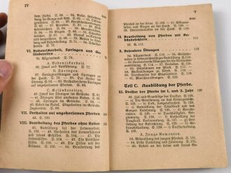 H. Dv. 12 "Reitvorschrift" datiert 1937, 204 Seiten, DIN A6