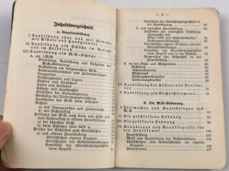 H. Dv. 130/3a "Ausbildungsvorschrift für die Infanterie" Heft 3a Die Maschinengewehrkompanie, 208 Seiten, datiert 1936, DIN A6