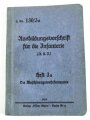 H. Dv. 130/3a "Ausbildungsvorschrift für die Infanterie" Heft 3a Die Maschinengewehrkompanie, 208 Seiten, datiert 1936, DIN A6