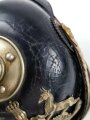 Württemberg, Pickelhaube für einen einjährig Freiwilligen im Grenadier Regiment 119 oder 123.. Ungereinigtes Stück