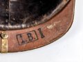 Württemberg, Pickelhaube für Mannschaften im Feldartillerie Regiment Nr. 13. Kammerstück, der Kinnriemen höchstwahrscheinlich alt ergänzt