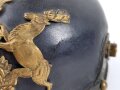 Württemberg, Pickelhaube für Mannschaften der Feldartillerie . Kokarden und Kinnriemen fehlen