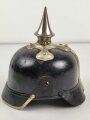 Gendarmerie Pickelhaube. Verschlossene Doppellöcher, Spitzensplinte neuzeitlich