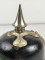 Gendarmerie Pickelhaube. Verschlossene Doppellöcher, Spitzensplinte neuzeitlich