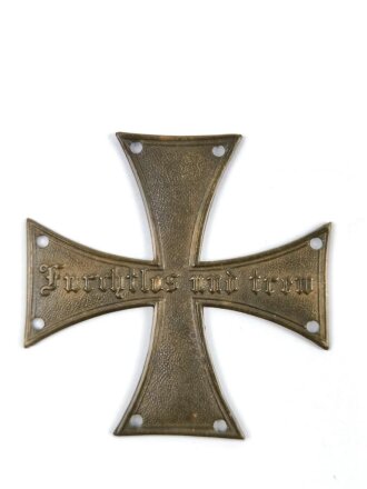 Württemberg Landwehrkreuz  "Furchtlos und trew" Buntmetall 46mm